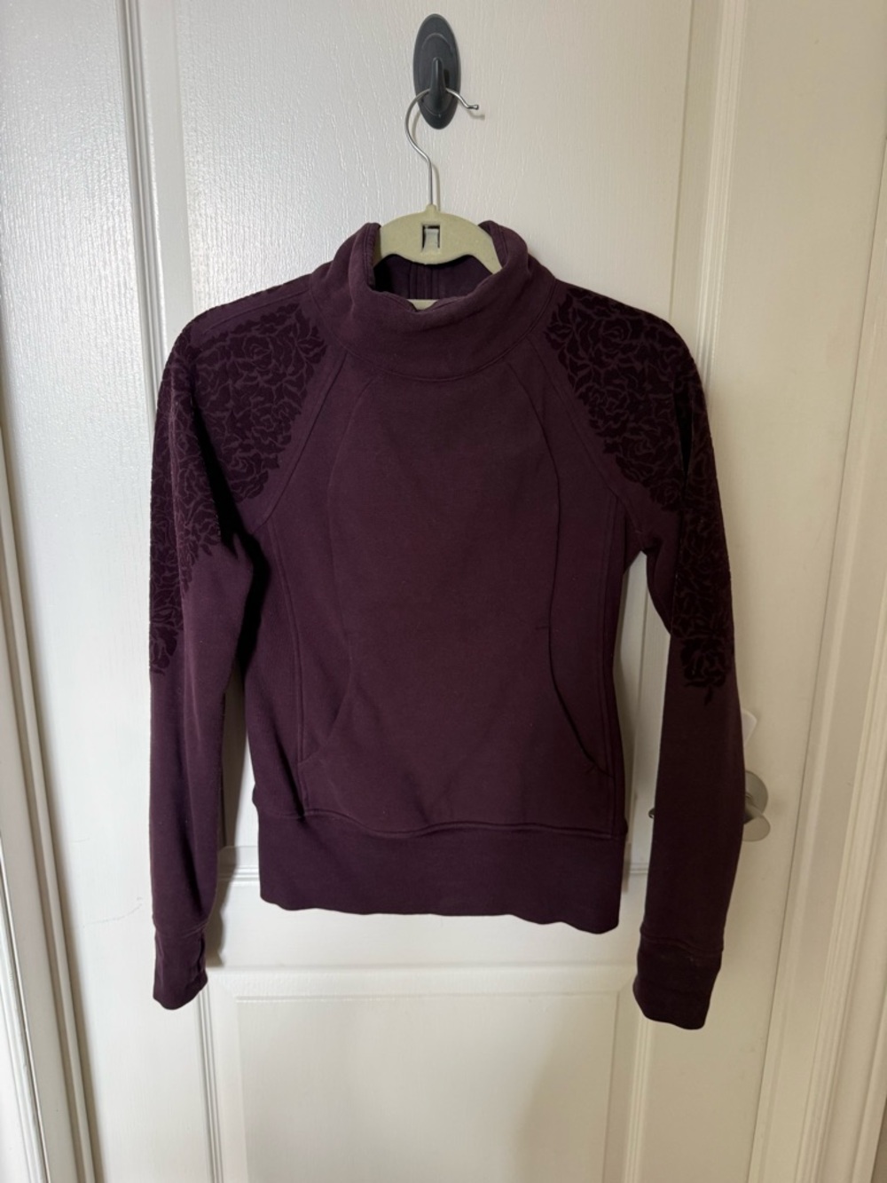 Lululemon Cozy Plum Pullover Sweatshirt with Mock Neck